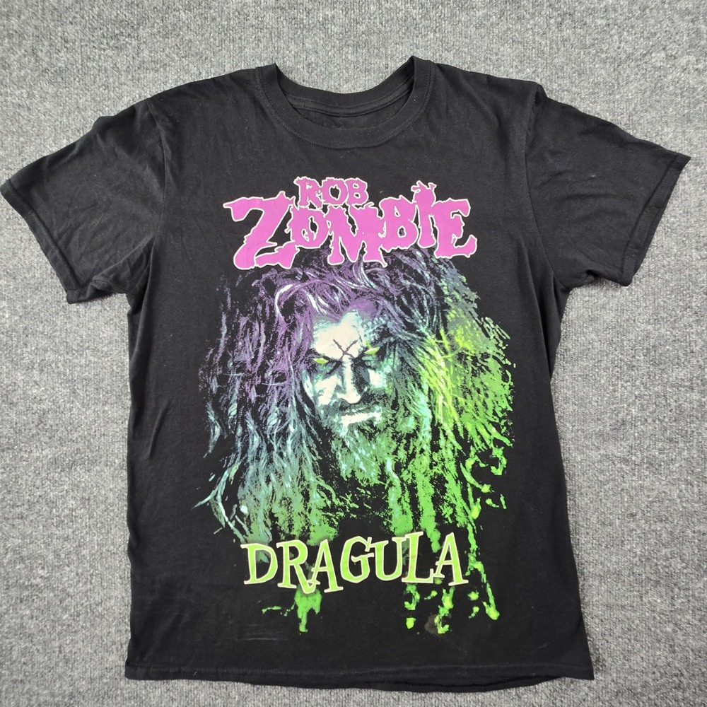 Rob Zombie T Shirt Mens LG Black Dragula Graphic Heavy Metal Tee grundge (T9)